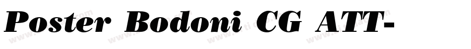 Poster Bodoni CG ATT字体转换